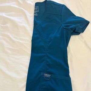 Cherokee Teal Scrub Top